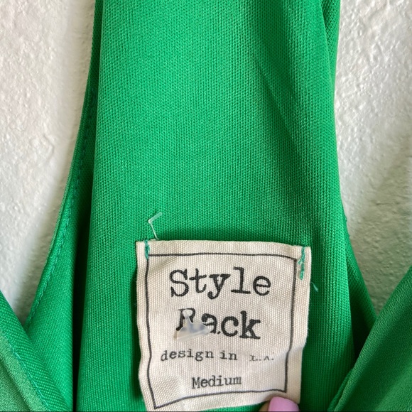Style Rack green basic racerback dress - Picture 2 of 6